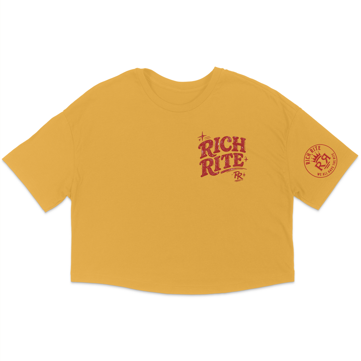 Rich Rite Front and Back Relaxed Fit Cropped T-Shirt