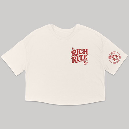 Rich Rite Front and Back Relaxed Fit Cropped T-Shirt