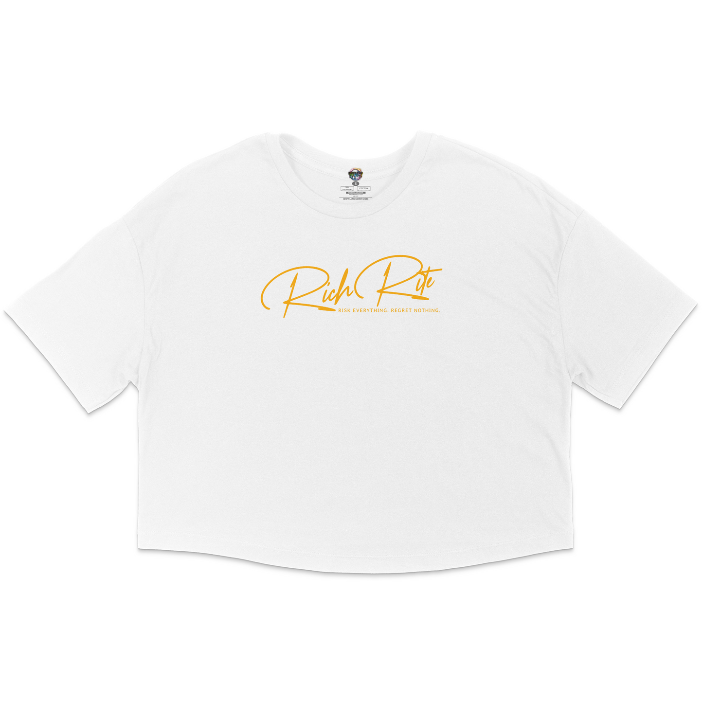 Rich Rite Risk Everything, Regret Nothing Cropped T-shirt