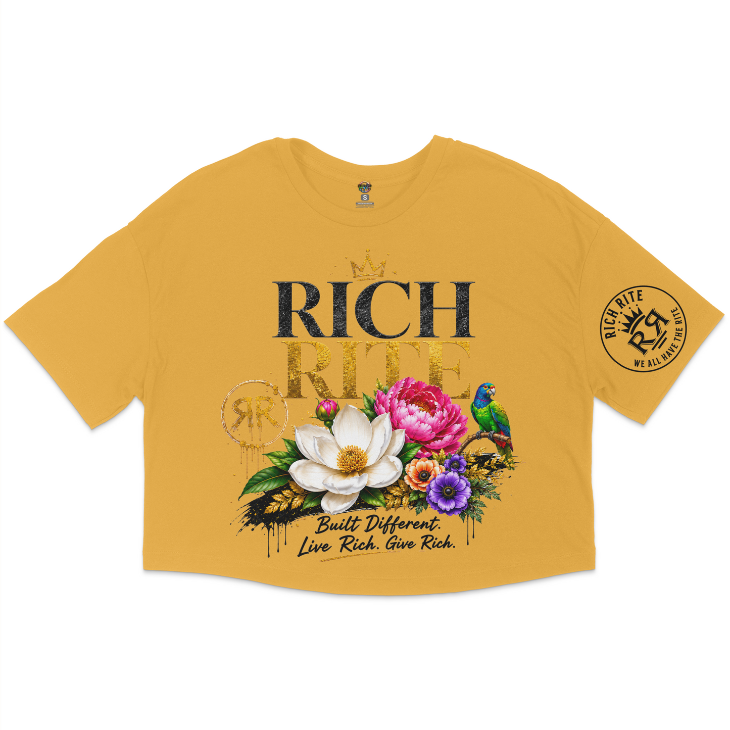 Rich Rite Flower Jersey Cropped T-Shirt