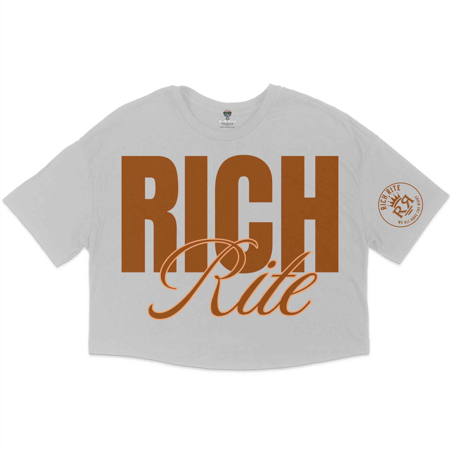 Rich Rite Rich Chocolate Jersey Cropped T-Shirt
