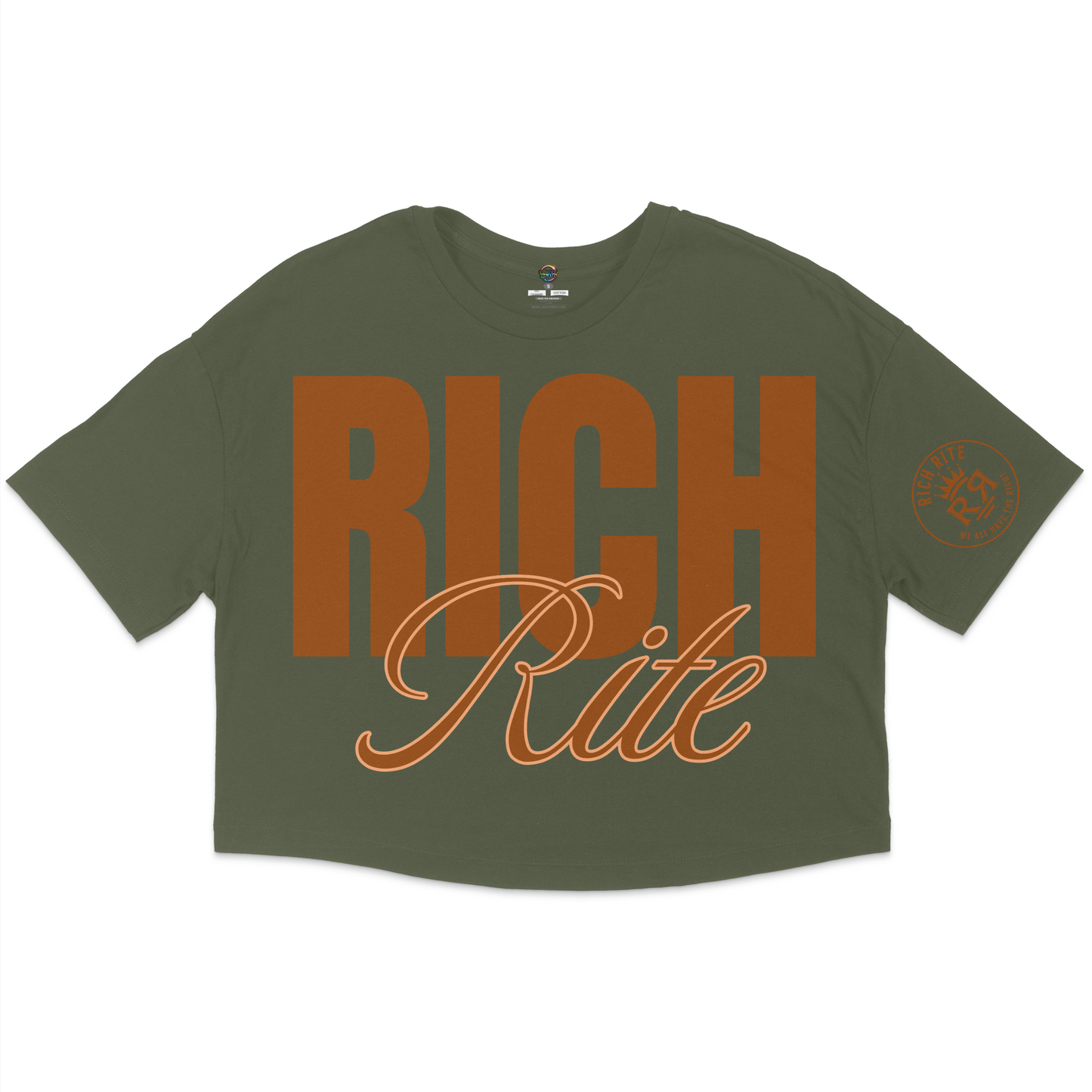 Rich Rite Rich Chocolate Jersey Cropped T-Shirt