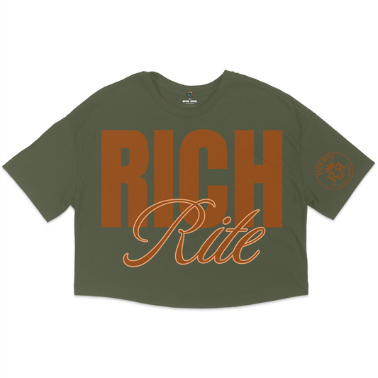 Rich Rite Rich Chocolate Jersey Cropped T-Shirt