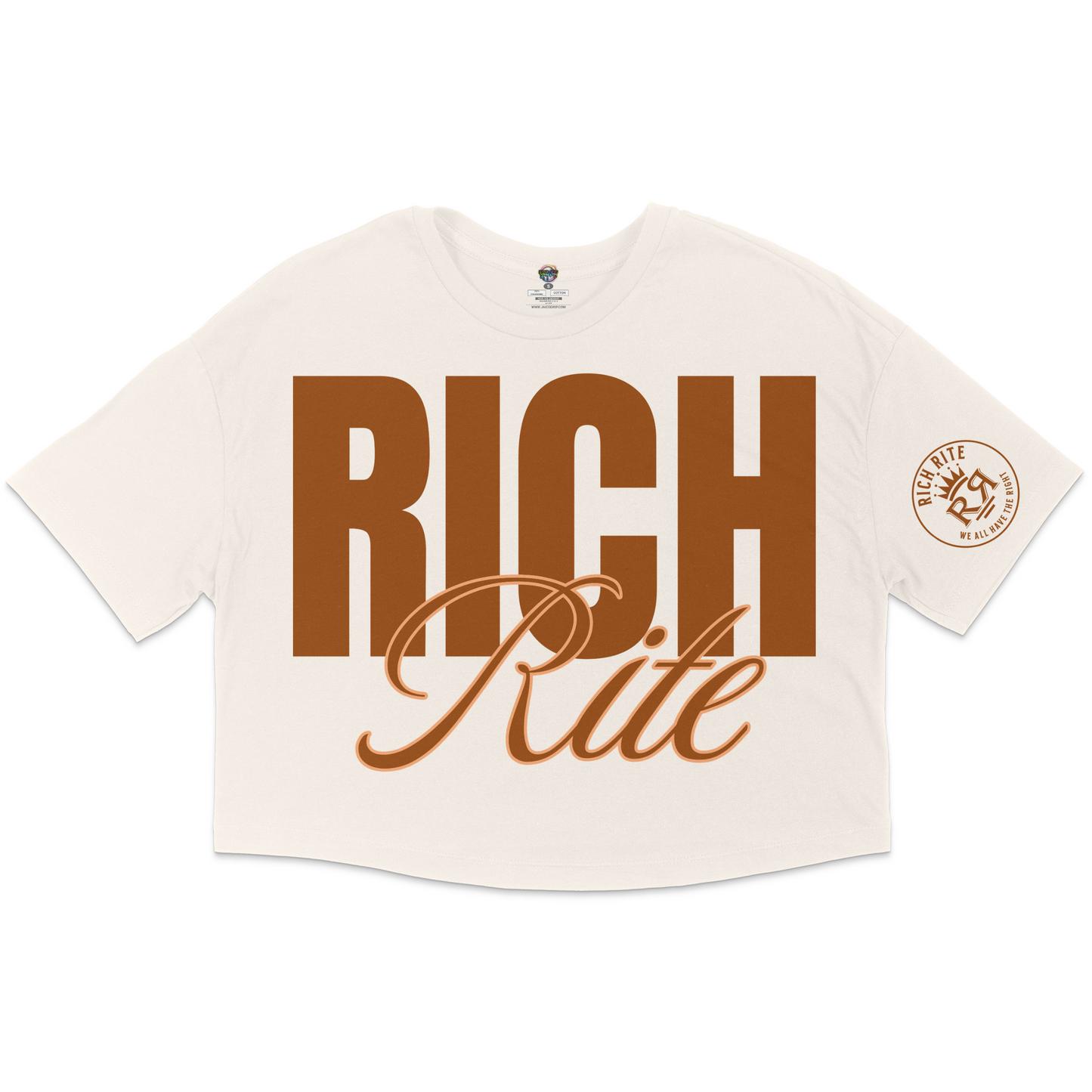 Rich Rite Rich Chocolate Jersey Cropped T-Shirt