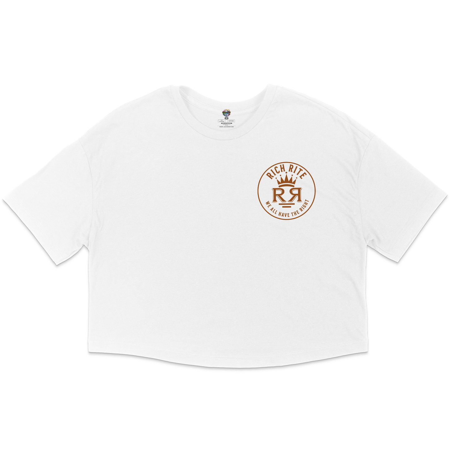 Rich Rite Rich Chocolate Front and Back Jersey Cropped T-Shirt