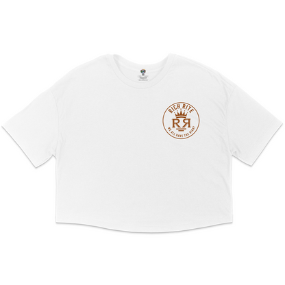 Rich Rite Rich Chocolate Front and Back Jersey Cropped T-Shirt