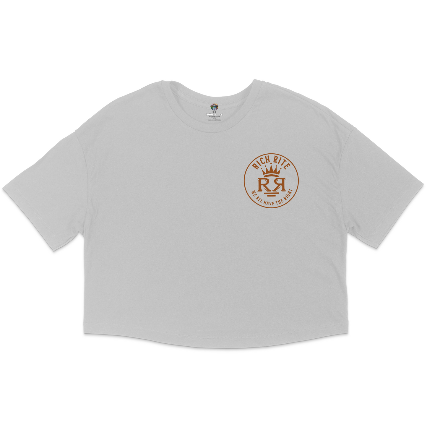 Rich Rite Rich Chocolate Front and Back Jersey Cropped T-Shirt