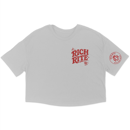 Rich Rite Front and Back Relaxed Fit Cropped T-Shirt