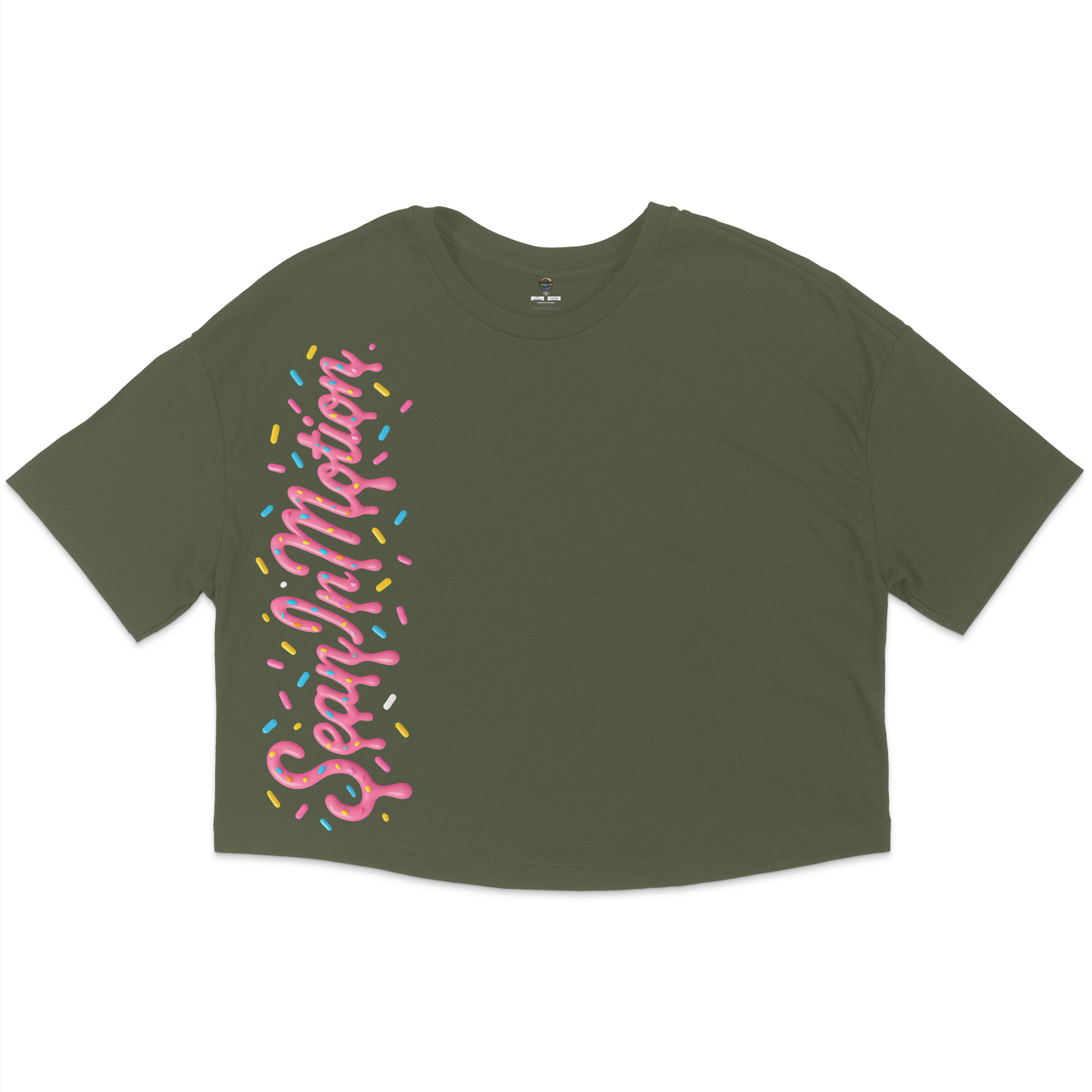 Seaninmotion Side Design Jersey Cropped T-Shirt