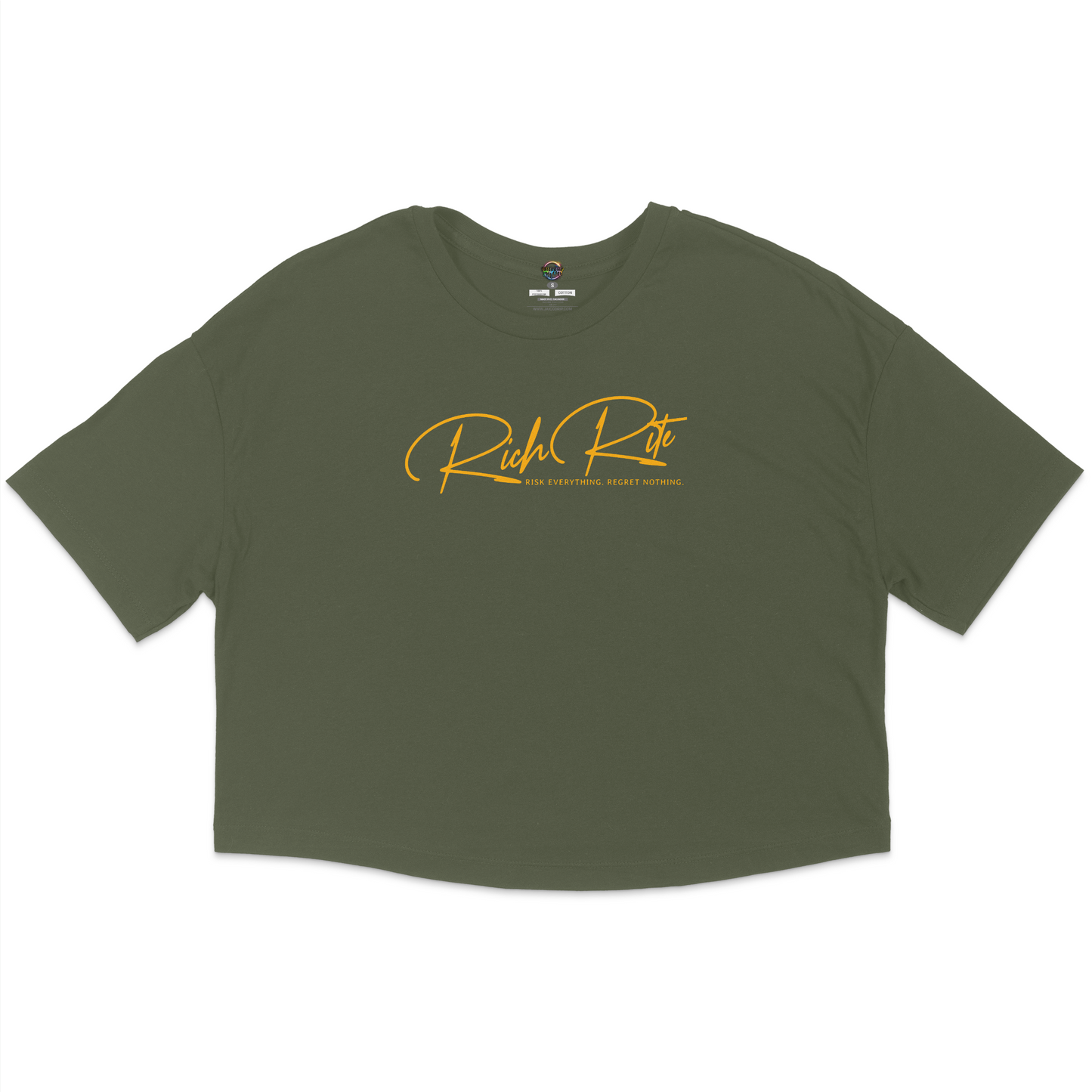 Rich Rite Risk Everything, Regret Nothing Cropped T-shirt