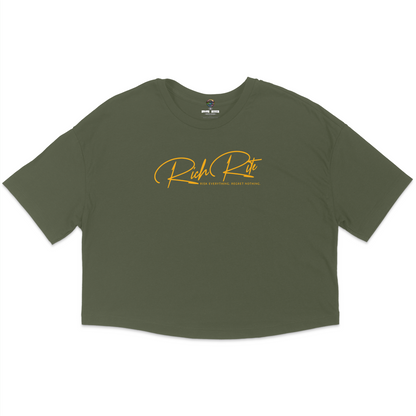 Rich Rite Risk Everything, Regret Nothing Cropped T-shirt