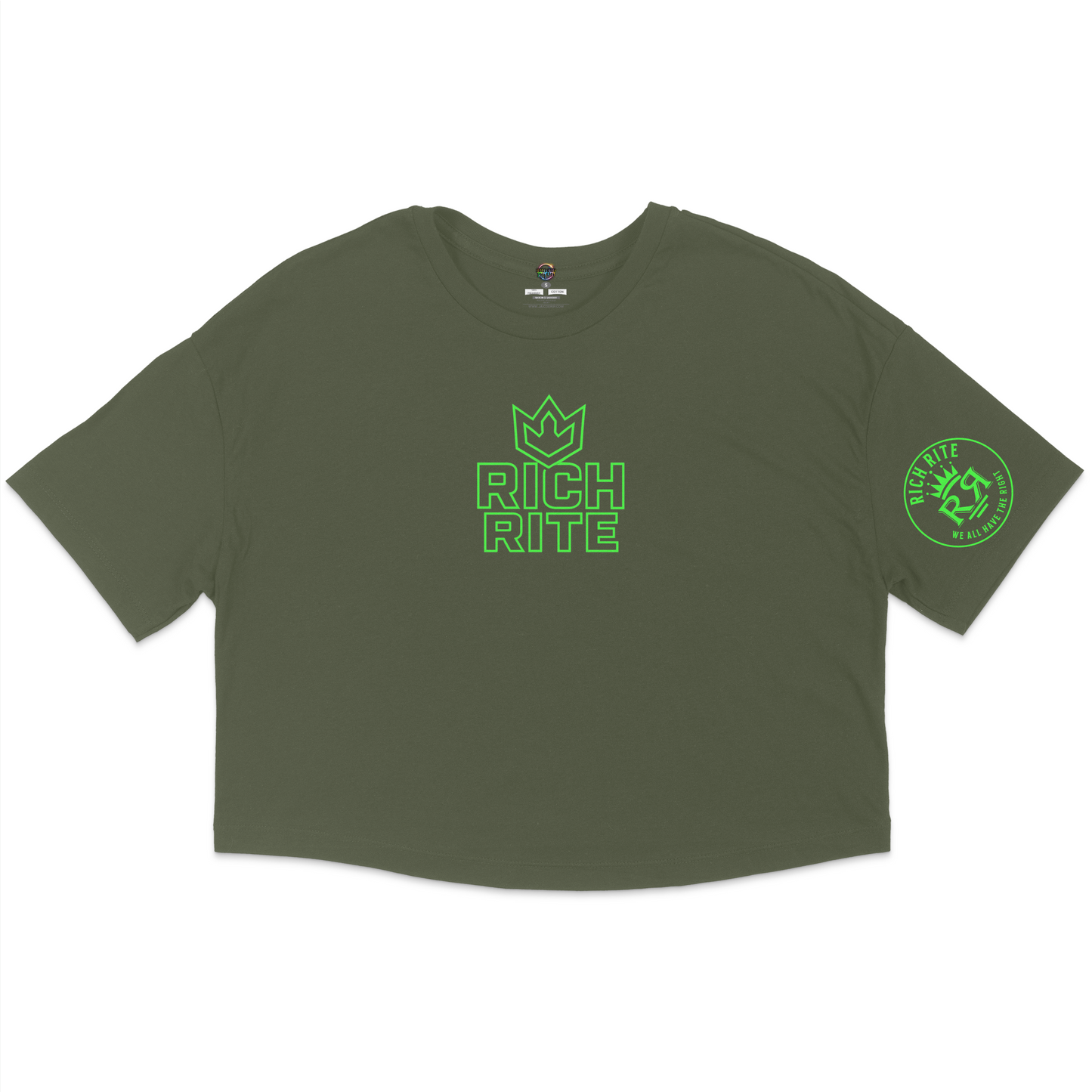 Rich Rite Crown Mid Chest Jersey Cropped T-Shirt