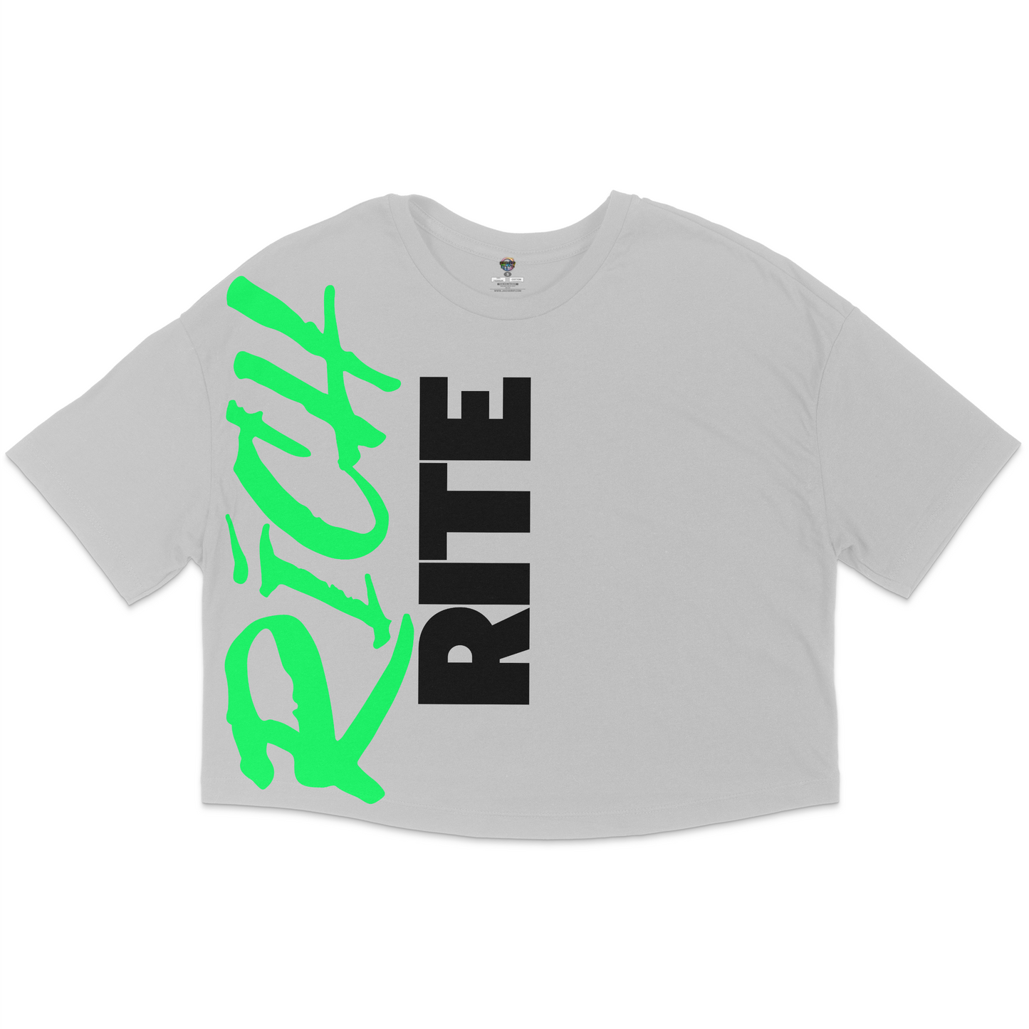 Rich Rite Front and Back Logo Jersey Crop Top