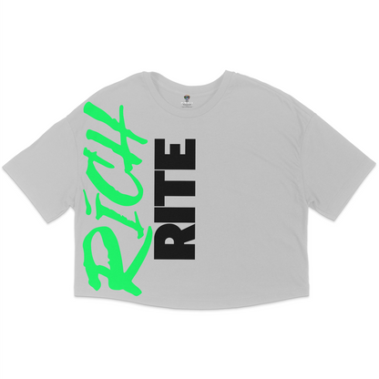 Rich Rite Front and Back Logo Jersey Crop Top