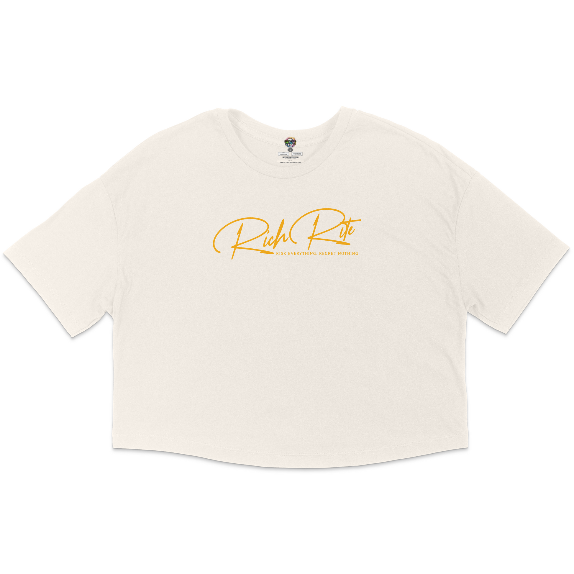 Rich Rite Risk Everything, Regret Nothing Cropped T-shirt