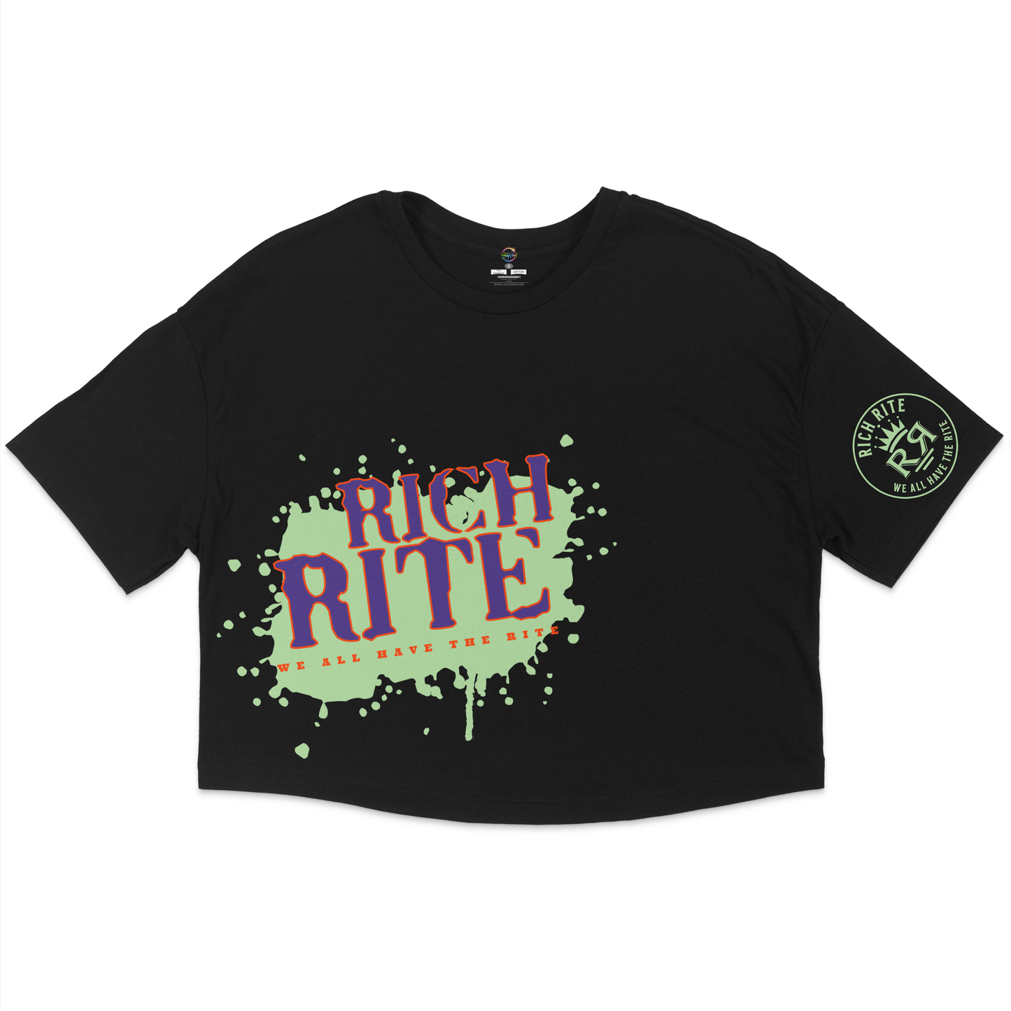 Rich Rite Color Splash Jersey Cropped T-Shirt