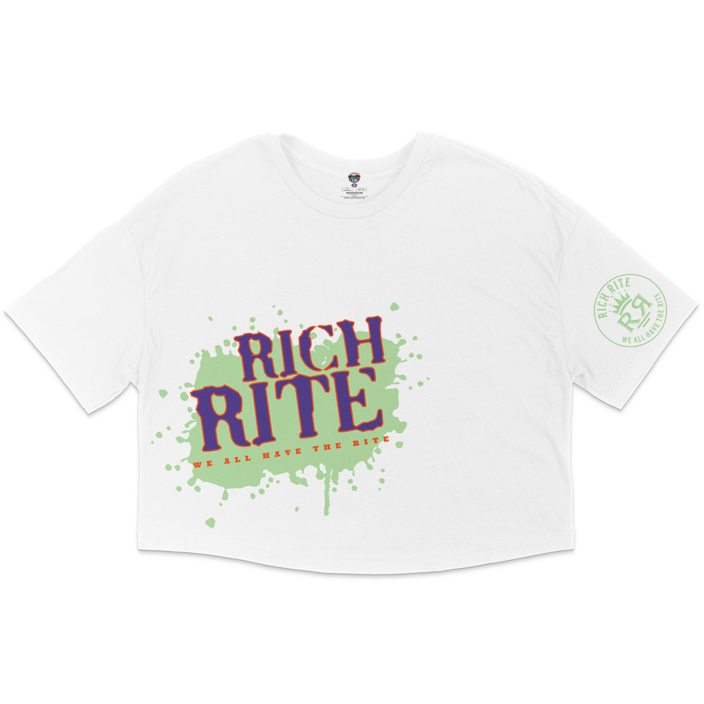 Rich Rite Color Splash Jersey Cropped T-Shirt