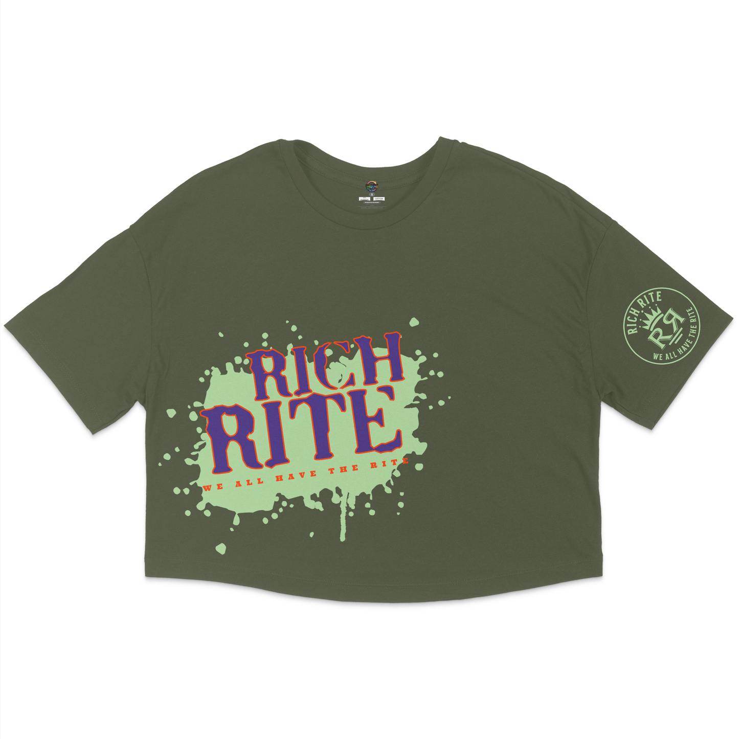 Rich Rite Color Splash Jersey Cropped T-Shirt