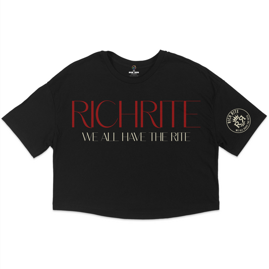 Rich Rite Burgundy Jersey Cropped T-Shirt