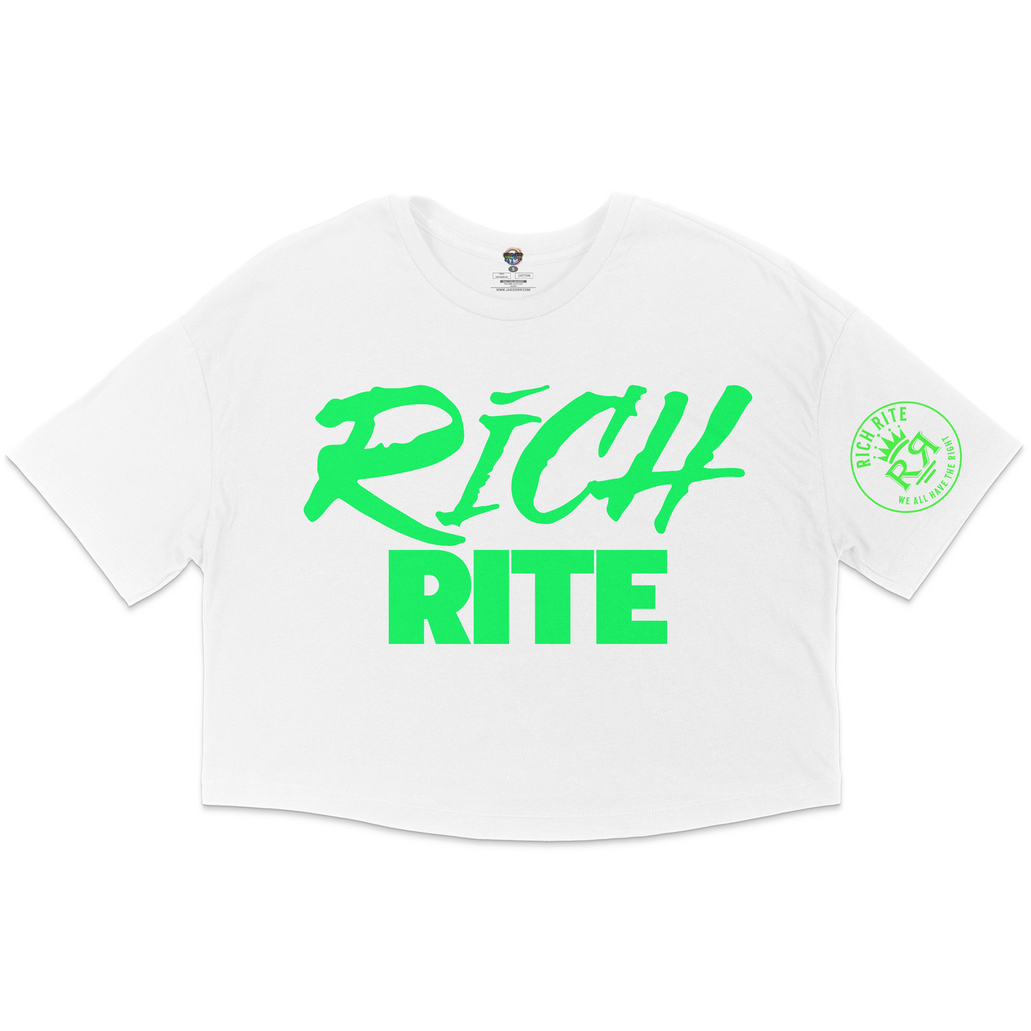 Lime Rich Rite Jersey Cropped T-shirt