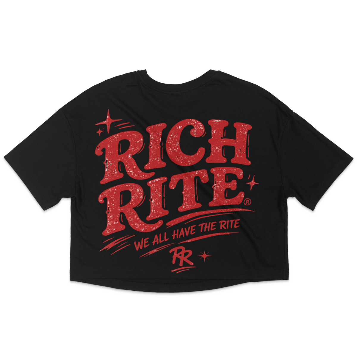 Rich Rite Front and Back Relaxed Fit Cropped T-Shirt