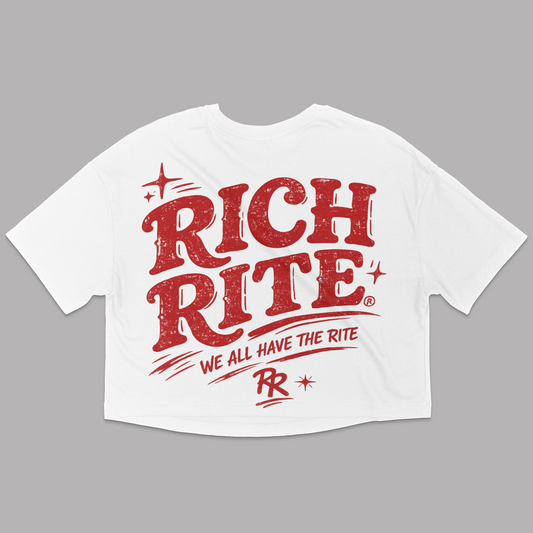 Rich Rite Front and Back Relaxed Fit Cropped T-Shirt