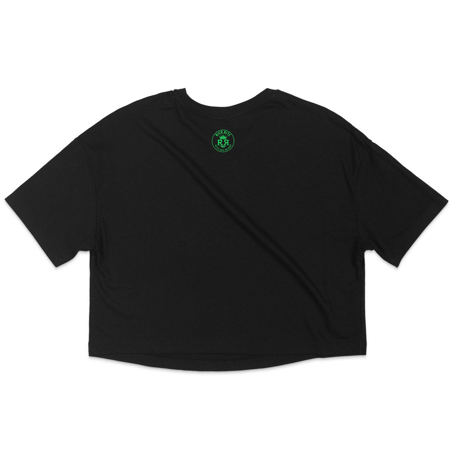 Rich Rite Front and Back Logo Jersey Crop Top