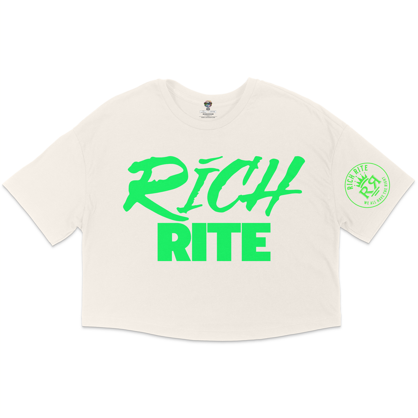 Lime Rich Rite Jersey Cropped T-shirt
