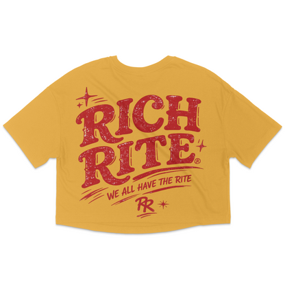 Rich Rite Front and Back Relaxed Fit Cropped T-Shirt