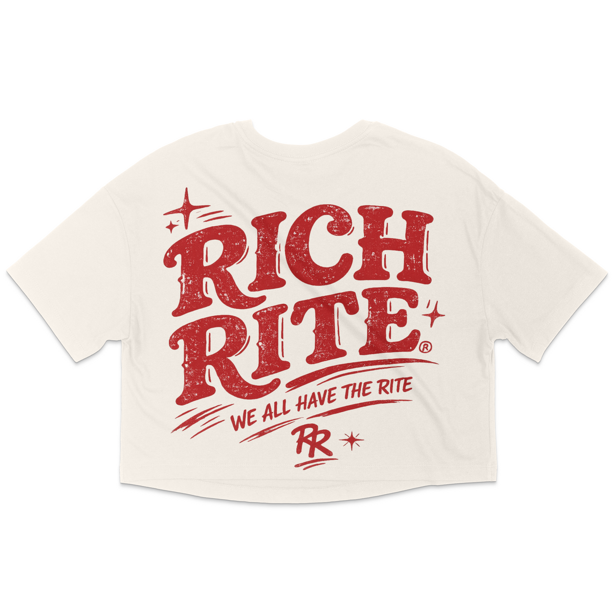 Rich Rite Front and Back Relaxed Fit Cropped T-Shirt
