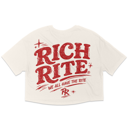 Rich Rite Front and Back Relaxed Fit Cropped T-Shirt