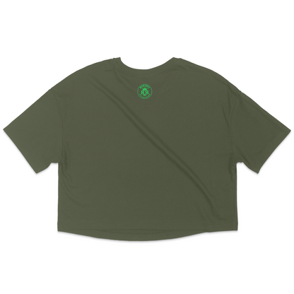 Rich Rite Front and Back Logo Jersey Crop Top