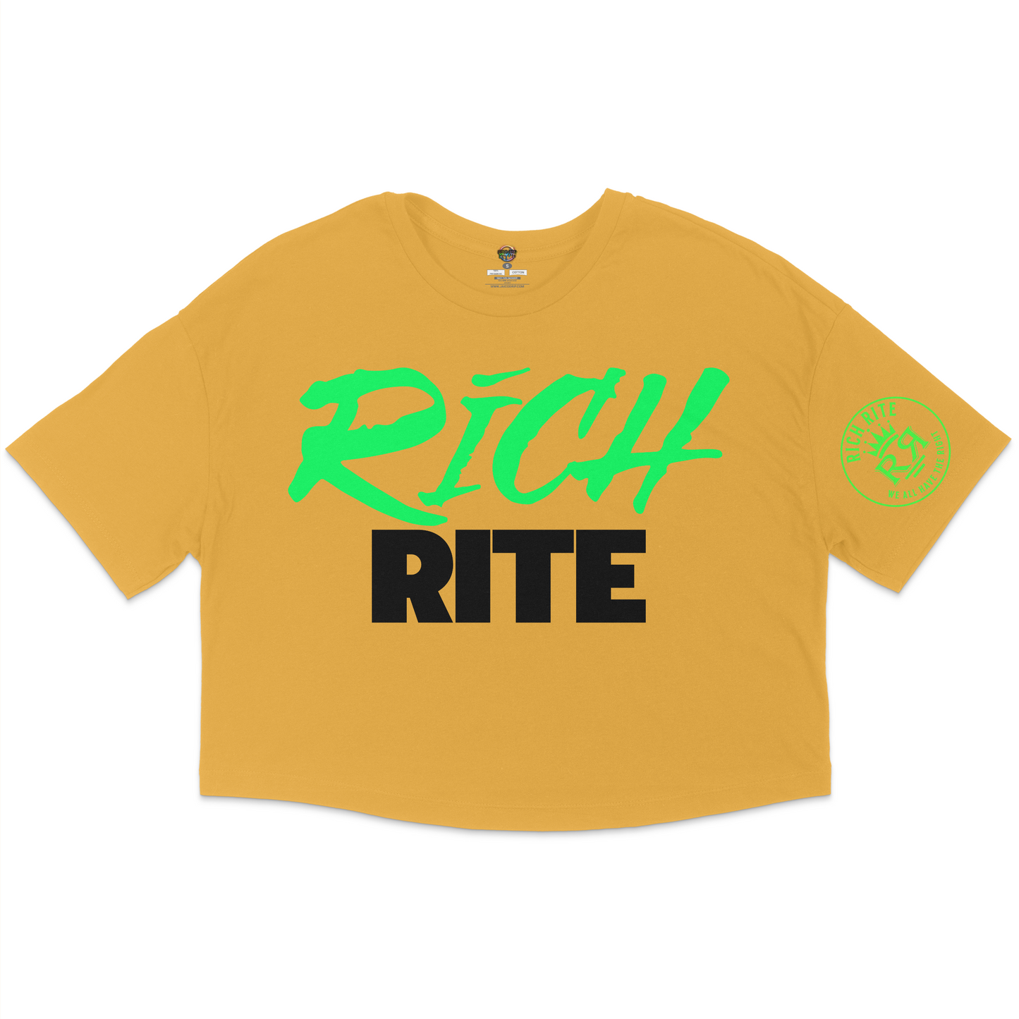 Lime Rich Rite Jersey Cropped T-shirt