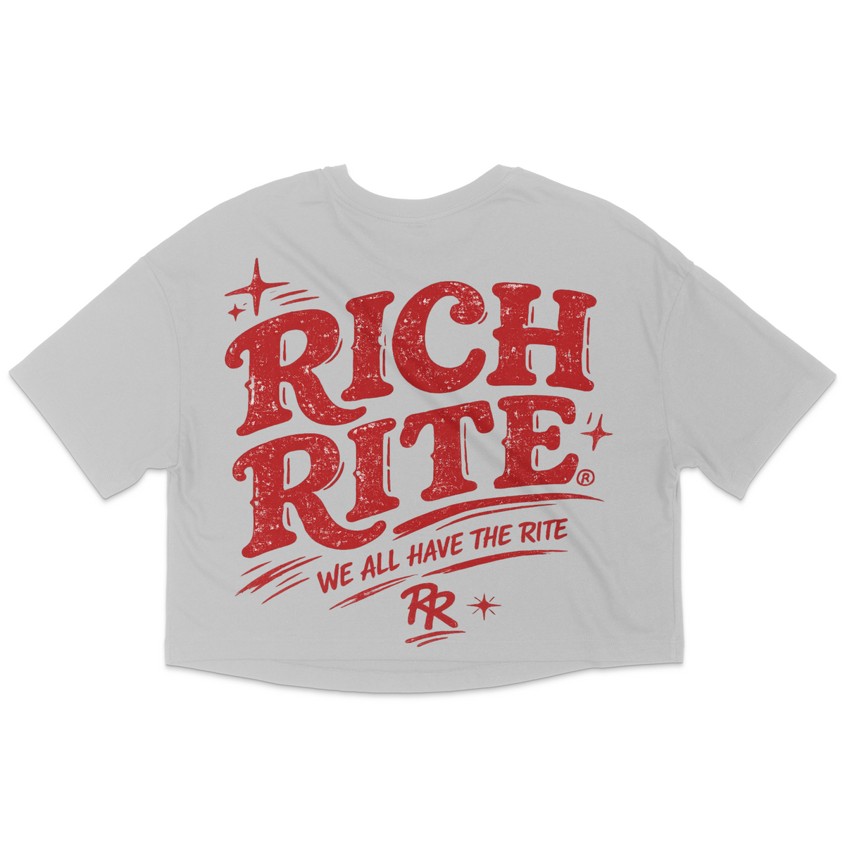 Rich Rite Front and Back Relaxed Fit Cropped T-Shirt
