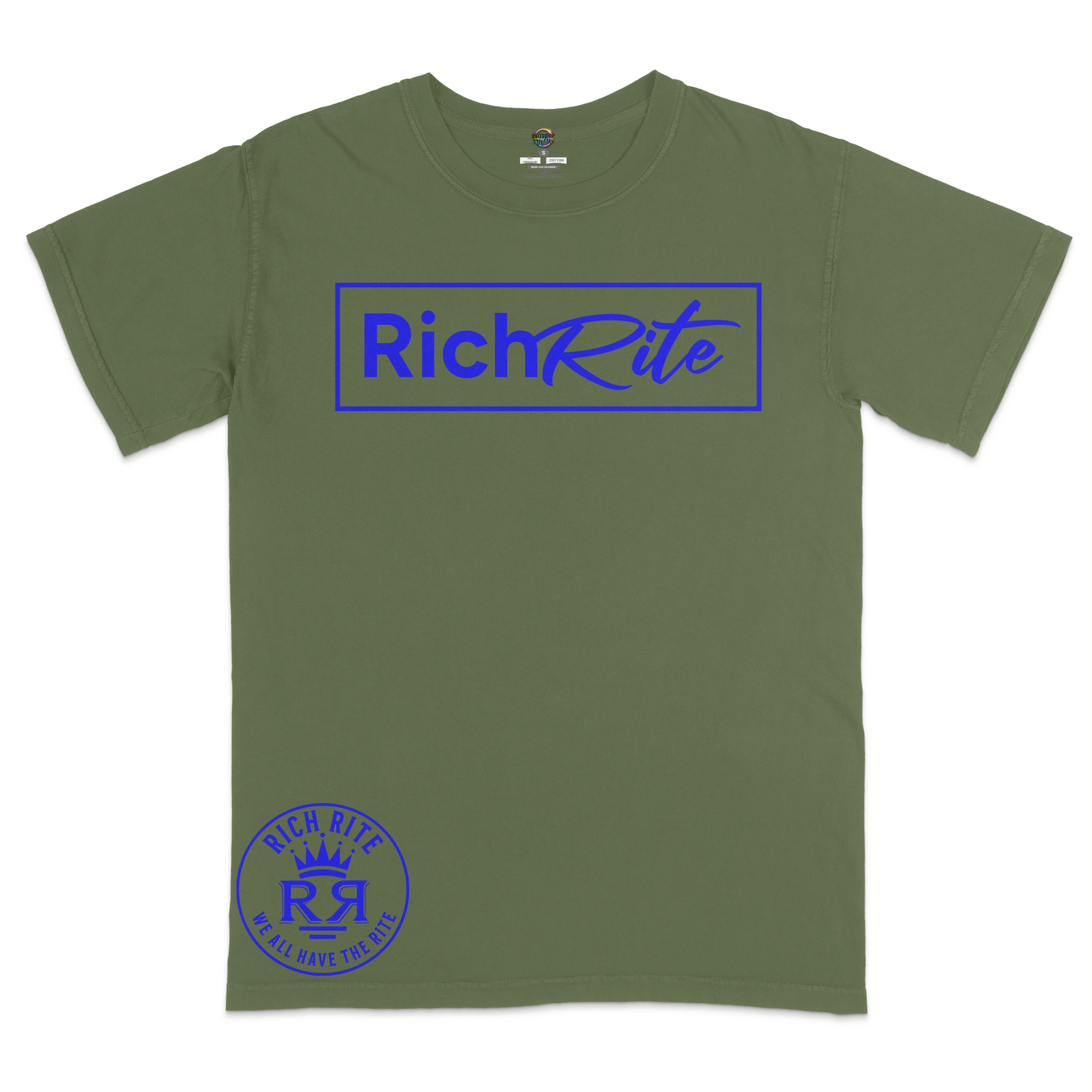 Rich Rite Blue Logo Heavyweight Unisex T-Shirt