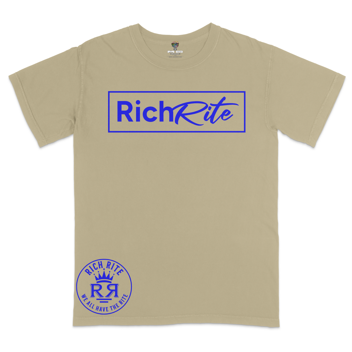 Rich Rite Blue Logo Heavyweight Unisex T-Shirt