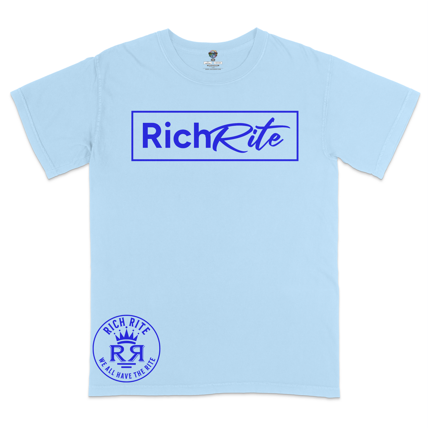Rich Rite Blue Logo Heavyweight Unisex T-Shirt