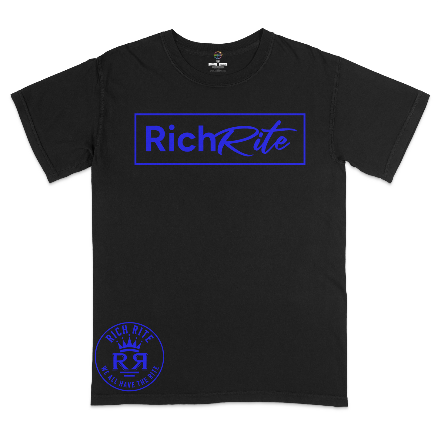 Rich Rite Blue Logo Heavyweight Unisex T-Shirt