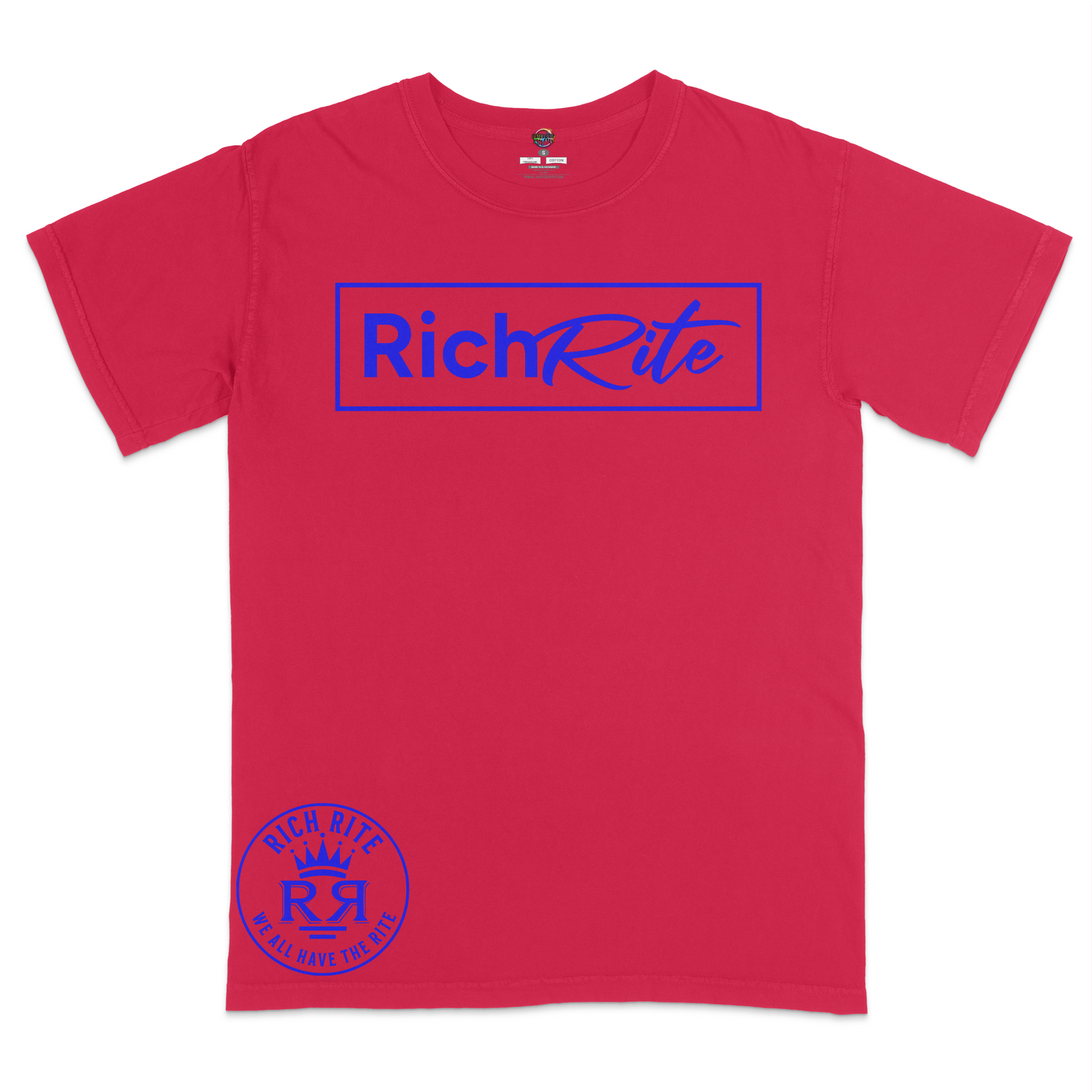 Rich Rite Blue Logo Heavyweight Unisex T-Shirt