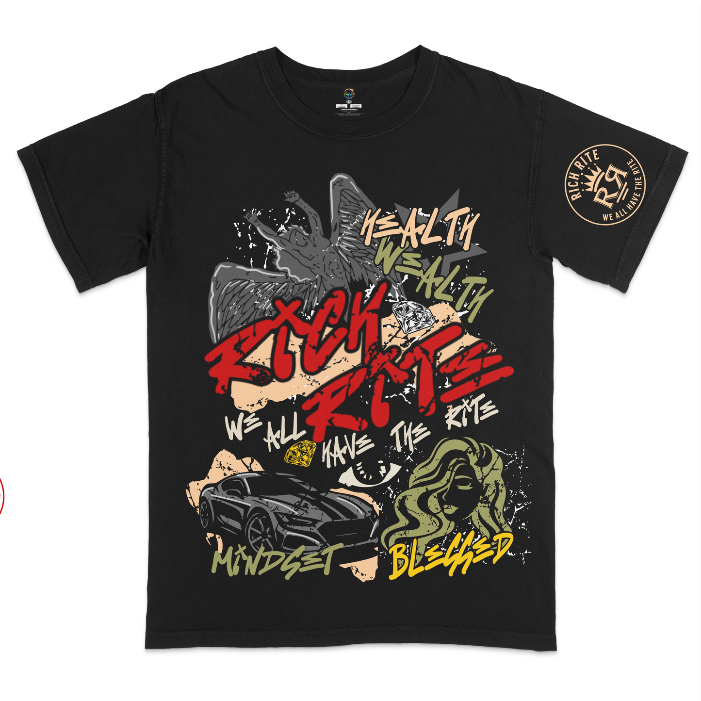 Rich Rite Front and Back Graphic Unisex T-shirt
