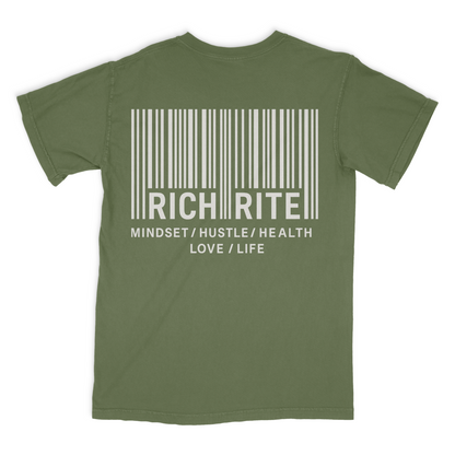 Rich Rite Barcode Heavyweight Unisex Graphic Tshirt