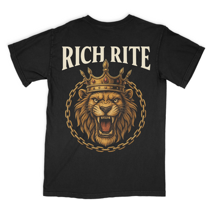 Rich Rite Lion Heavyweight Unisex Graphic Tshirt