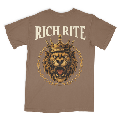 Rich Rite Lion Heavyweight Unisex Graphic Tshirt