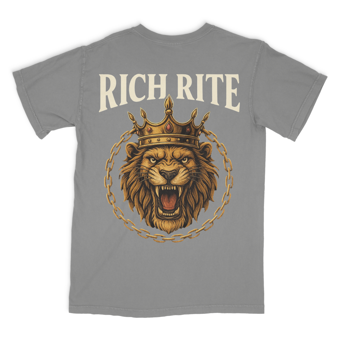 Rich Rite Lion Heavyweight Unisex Graphic Tshirt