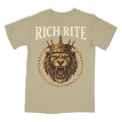 Rich Rite Lion Heavyweight Unisex Graphic Tshirt