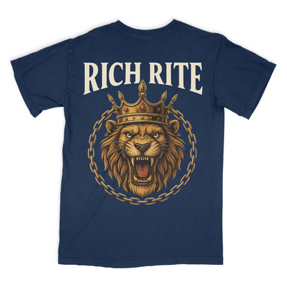 Rich Rite Lion Heavyweight Unisex Graphic Tshirt