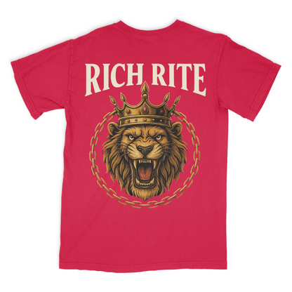 Rich Rite Lion Heavyweight Unisex Graphic Tshirt
