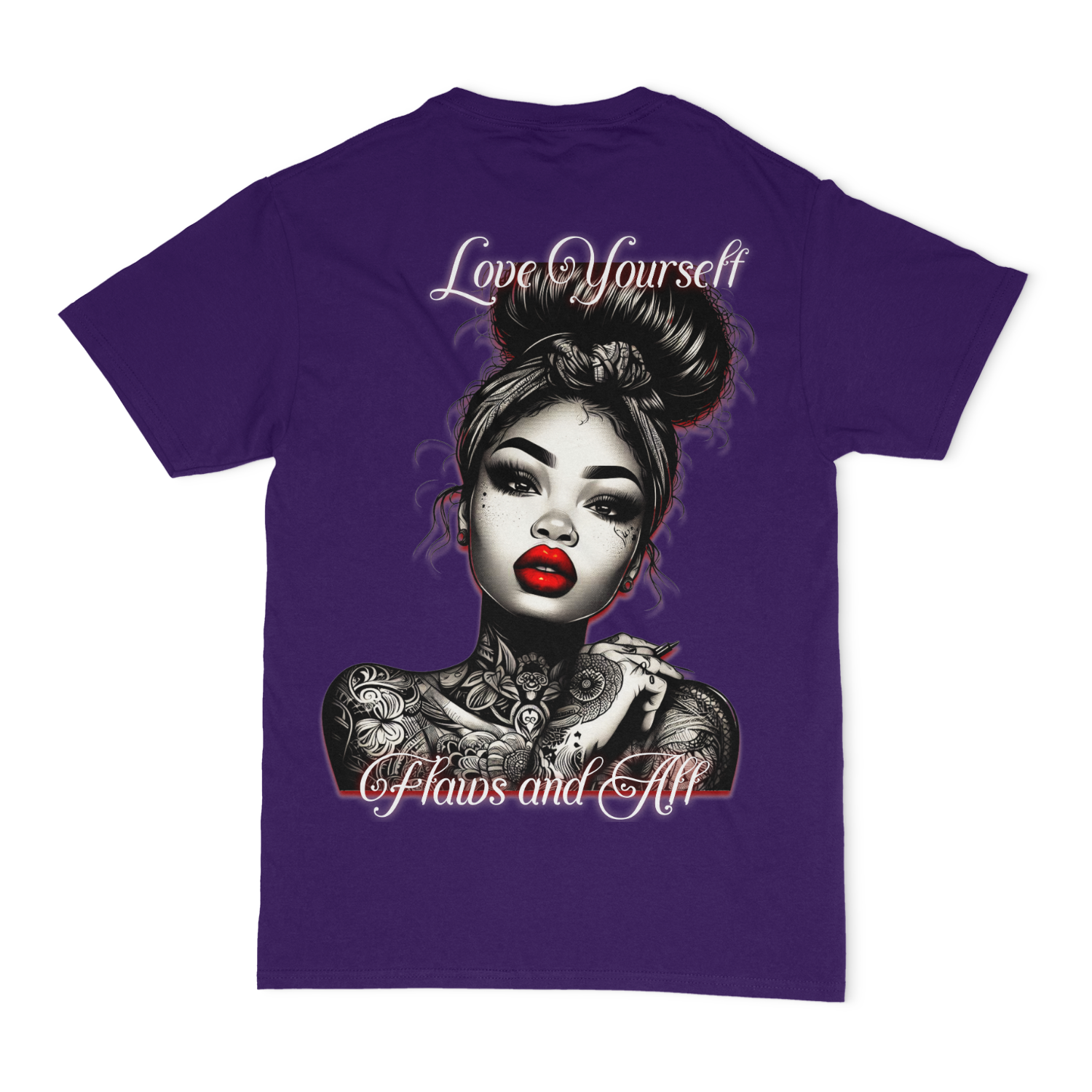 Love Yourself Flaws and All Unisex T-Shirt ( BACK DESIGN)