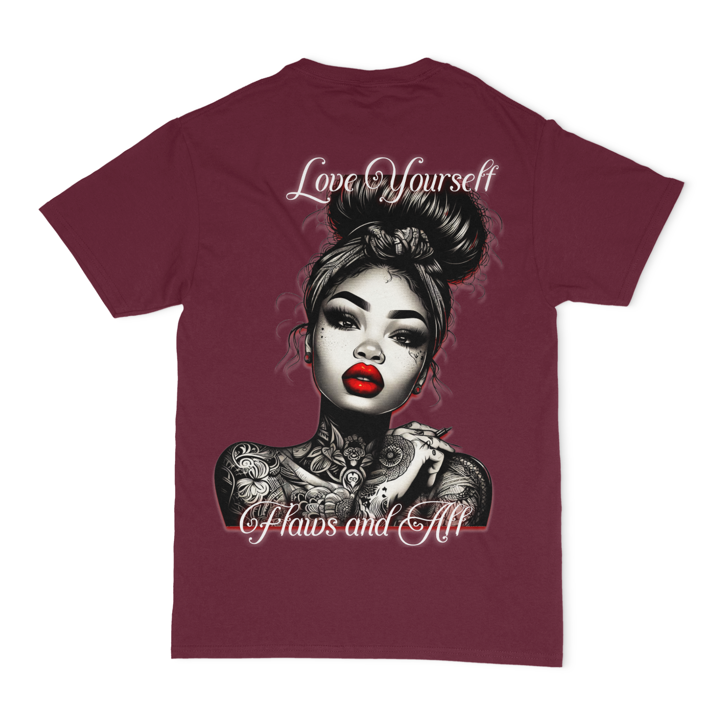 Love Yourself Flaws and All Unisex T-Shirt ( BACK DESIGN)
