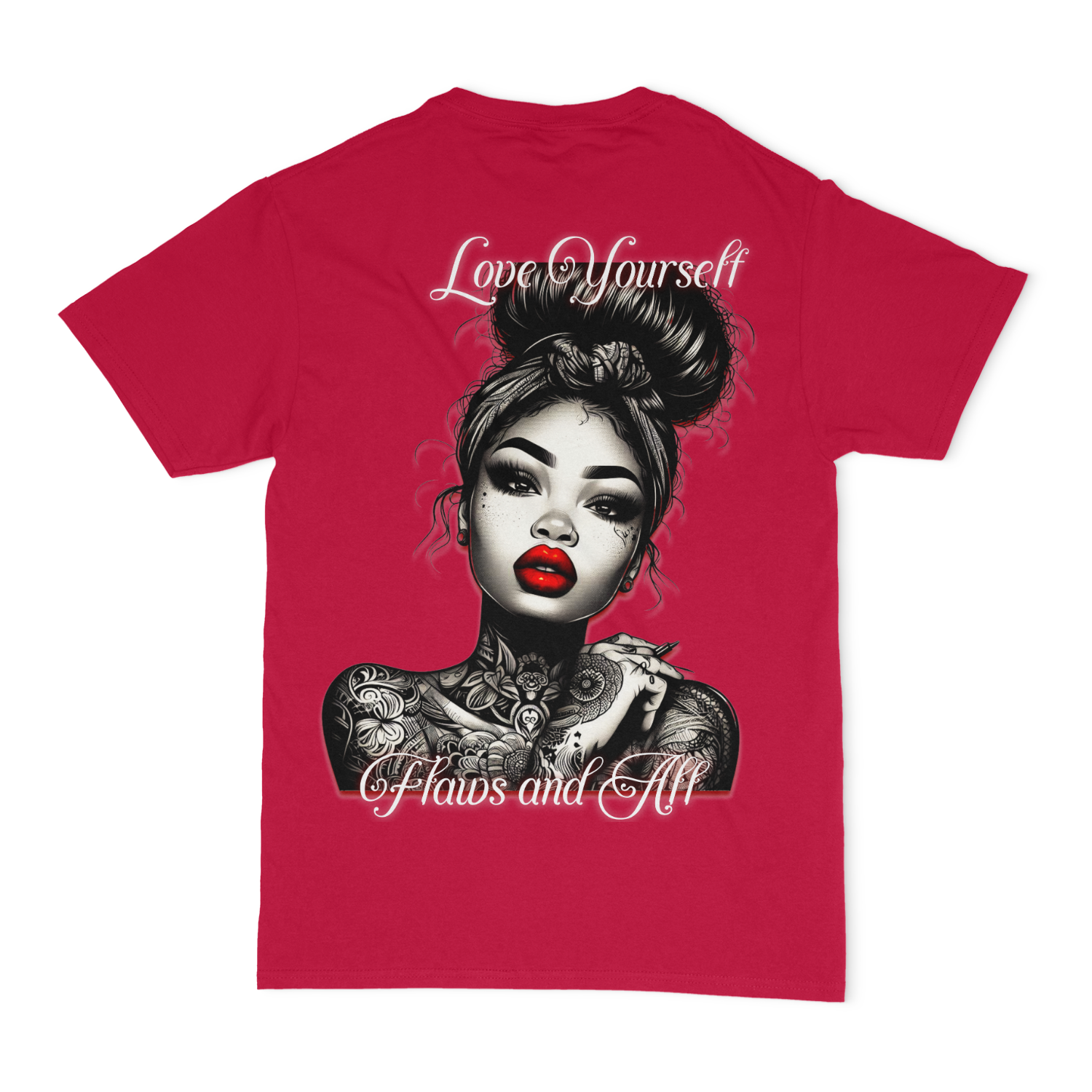 Love Yourself Flaws and All Unisex T-Shirt ( BACK DESIGN)